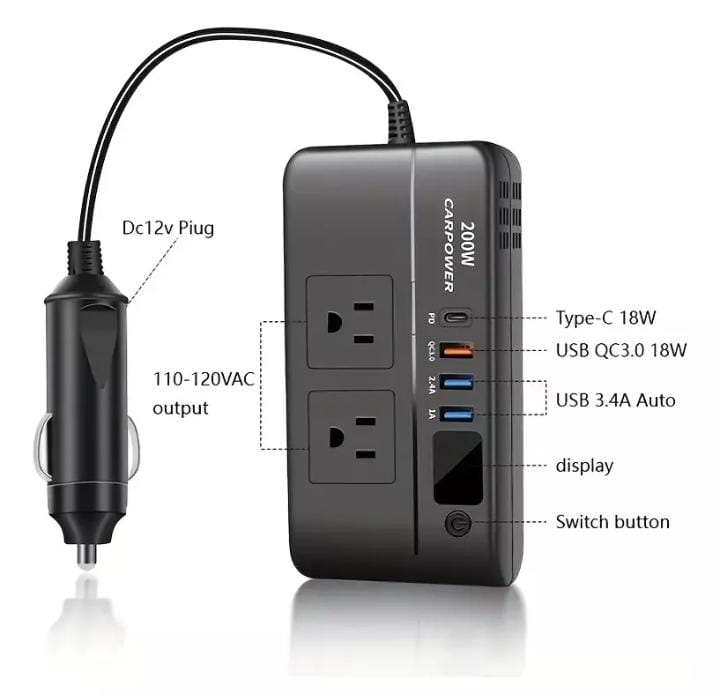 Miniatura 4 de Convertidor De Corriente Para Auto 200w8